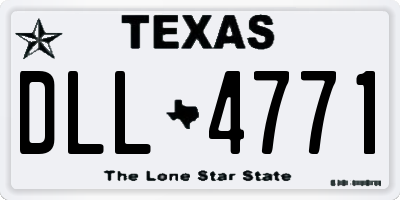 TX license plate DLL4771