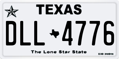 TX license plate DLL4776