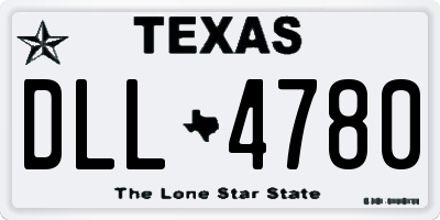 TX license plate DLL4780