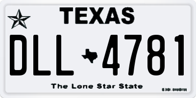 TX license plate DLL4781
