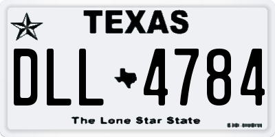 TX license plate DLL4784