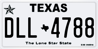 TX license plate DLL4788