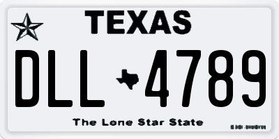 TX license plate DLL4789