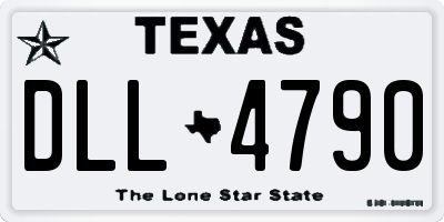 TX license plate DLL4790