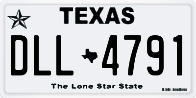 TX license plate DLL4791