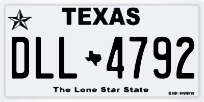 TX license plate DLL4792