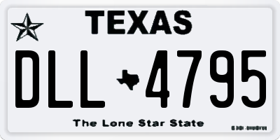 TX license plate DLL4795