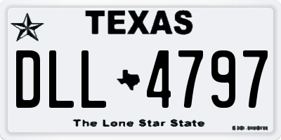 TX license plate DLL4797