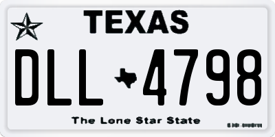TX license plate DLL4798