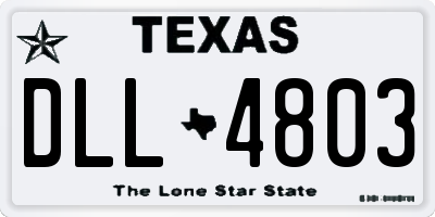 TX license plate DLL4803