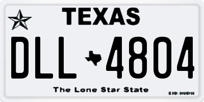TX license plate DLL4804