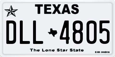 TX license plate DLL4805