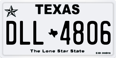 TX license plate DLL4806