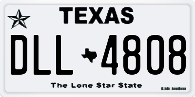 TX license plate DLL4808