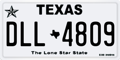 TX license plate DLL4809