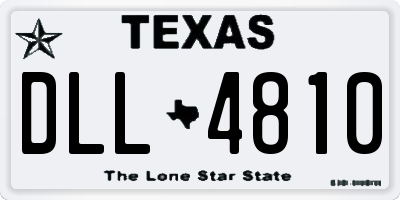 TX license plate DLL4810
