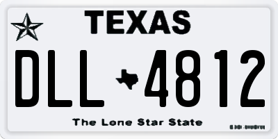 TX license plate DLL4812