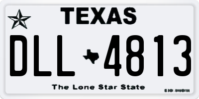 TX license plate DLL4813