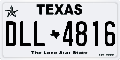 TX license plate DLL4816