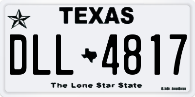 TX license plate DLL4817