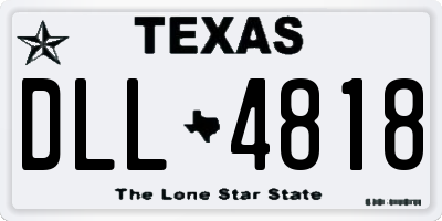 TX license plate DLL4818