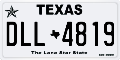 TX license plate DLL4819
