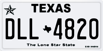 TX license plate DLL4820