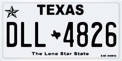 TX license plate DLL4826