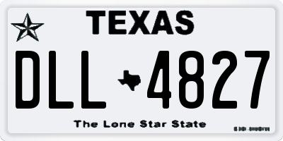 TX license plate DLL4827