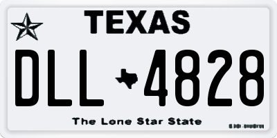 TX license plate DLL4828