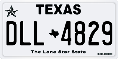 TX license plate DLL4829
