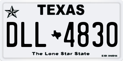 TX license plate DLL4830