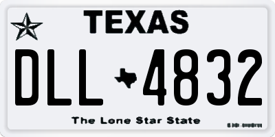 TX license plate DLL4832