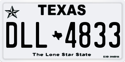 TX license plate DLL4833