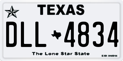 TX license plate DLL4834