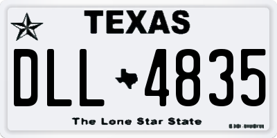 TX license plate DLL4835