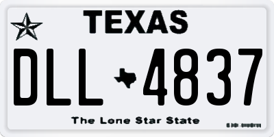 TX license plate DLL4837