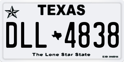 TX license plate DLL4838