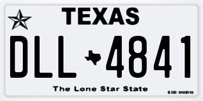 TX license plate DLL4841