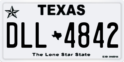 TX license plate DLL4842