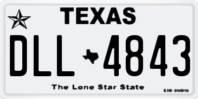 TX license plate DLL4843