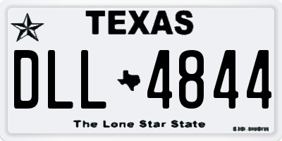 TX license plate DLL4844