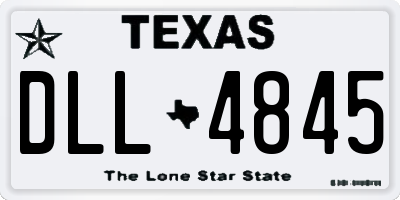 TX license plate DLL4845