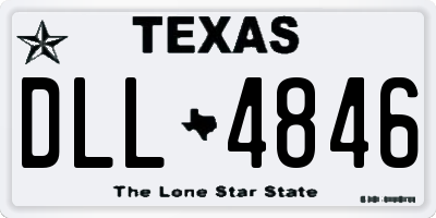 TX license plate DLL4846