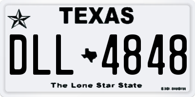 TX license plate DLL4848