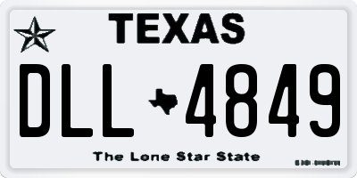 TX license plate DLL4849