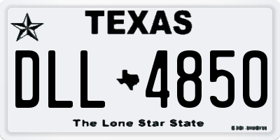 TX license plate DLL4850