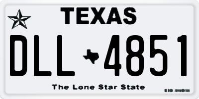 TX license plate DLL4851