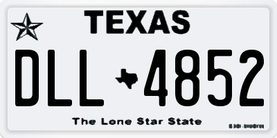 TX license plate DLL4852