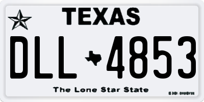 TX license plate DLL4853
